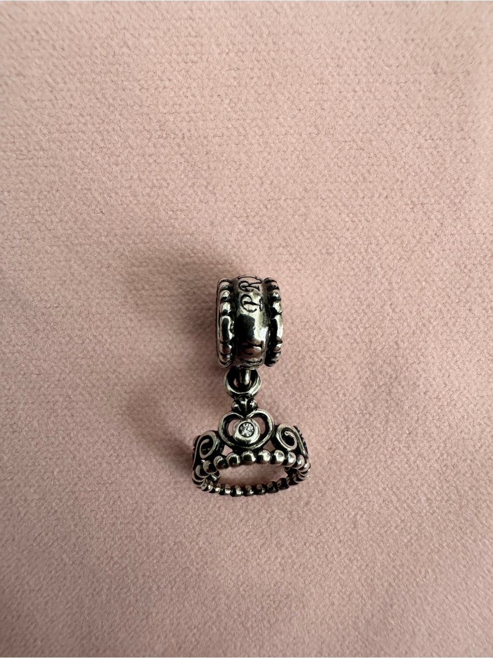 925 Sterling Silver Pandora Crown Dangle Charm